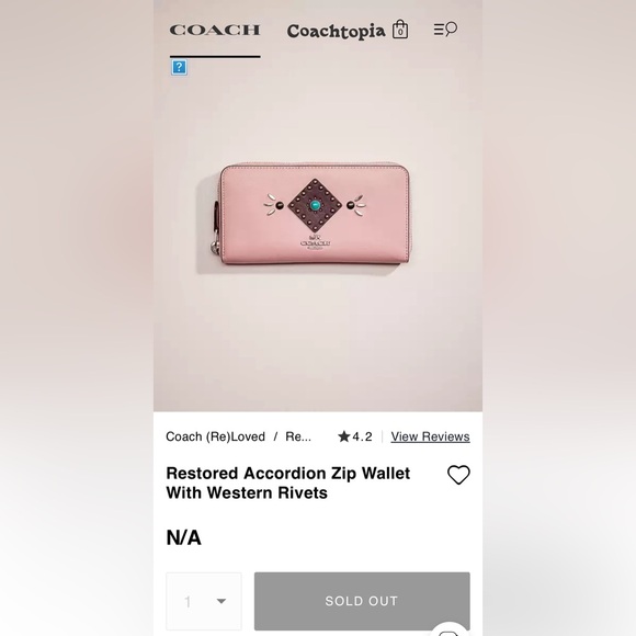 👏Host Pick❤️Coach Restored Accordion Zip Wallet With Western Rivets - Picture 11 of 11